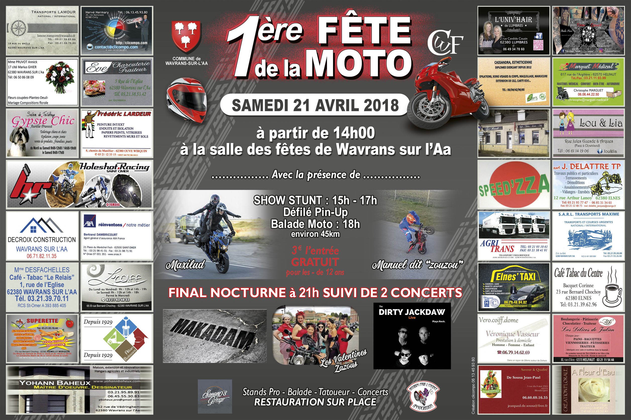 AFFICHE FETE MOTO 2018 AVEC SPONSORS