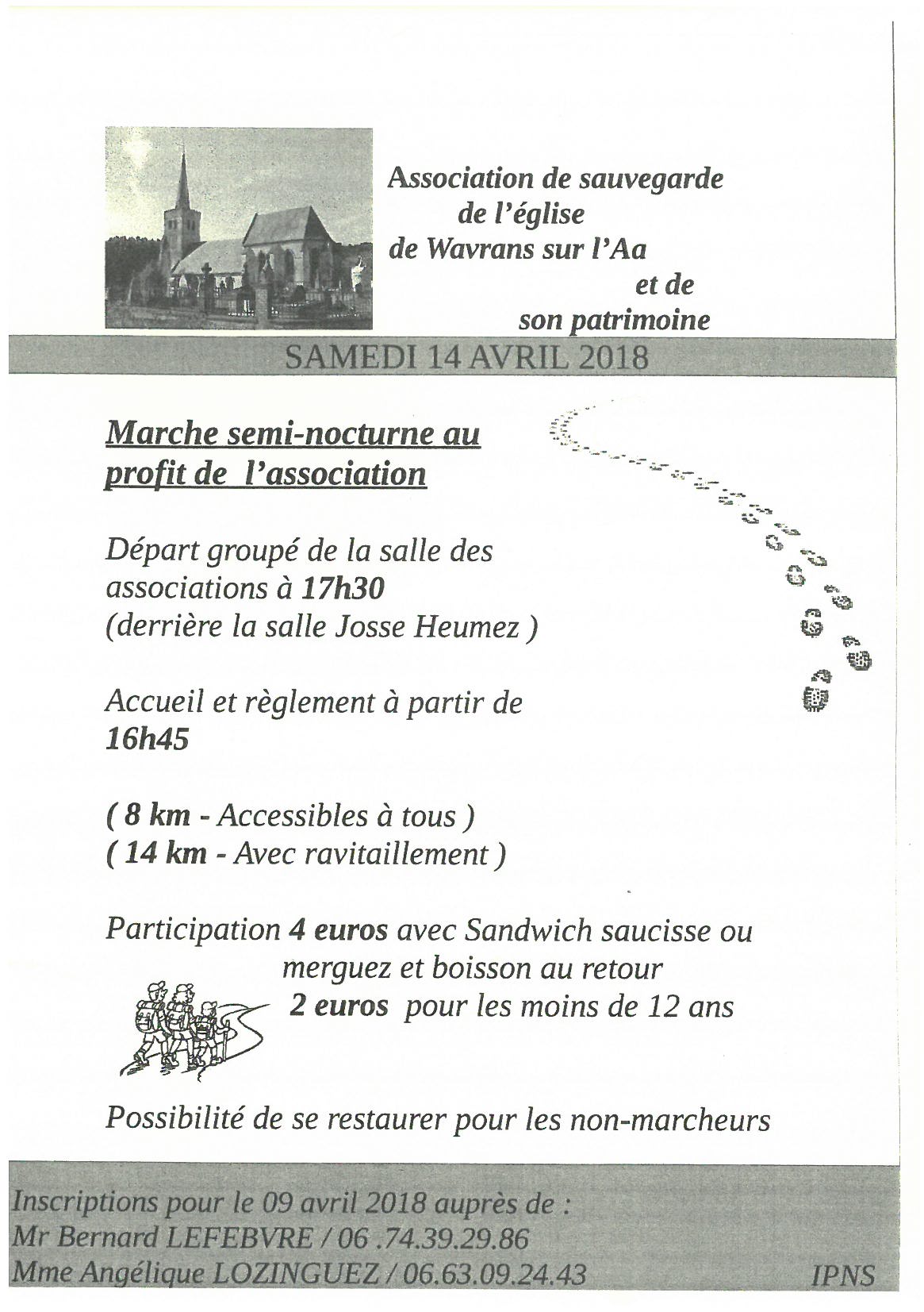 ASSOCIATION SAUVEGARDE DE L EGLISE MARCHE DU 14.04.2018